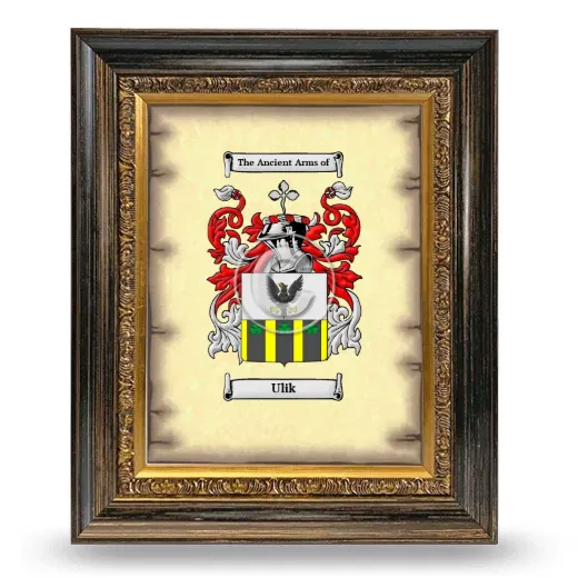 Ulik Coat of Arms Framed - Heirloom