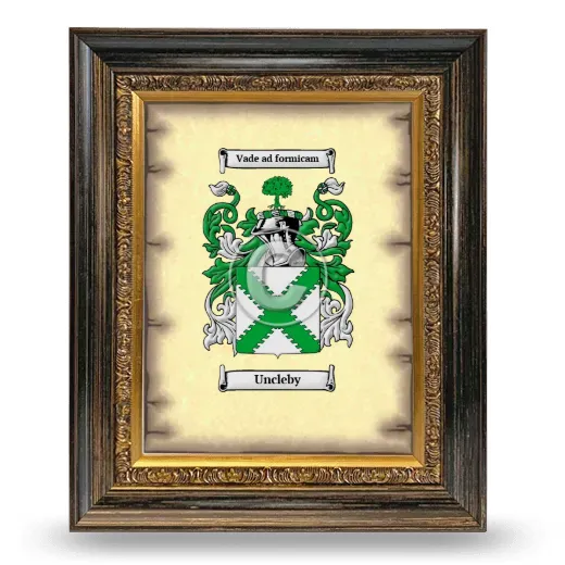 Uncleby Coat of Arms Framed - Heirloom