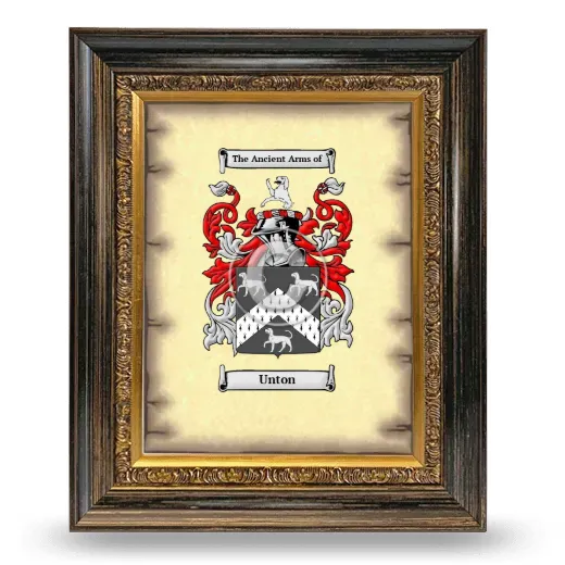 Unton Coat of Arms Framed - Heirloom