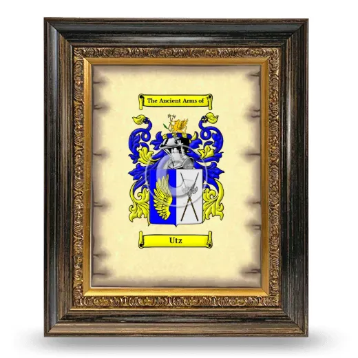 Utz Coat of Arms Framed - Heirloom