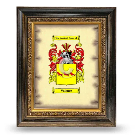 Valence Coat of Arms Framed - Heirloom