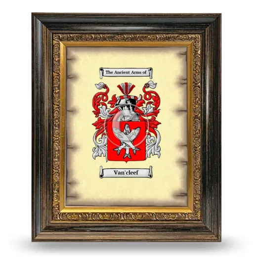 Van'cleef Coat of Arms Framed - Heirloom