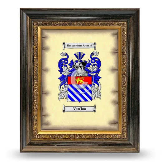Van'loo Coat of Arms Framed - Heirloom
