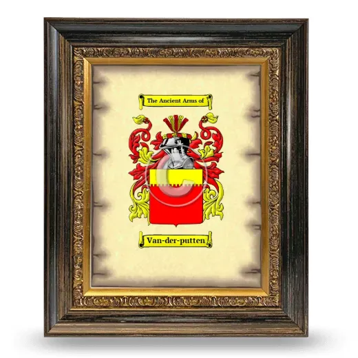 Van-der-putten Coat of Arms Framed - Heirloom