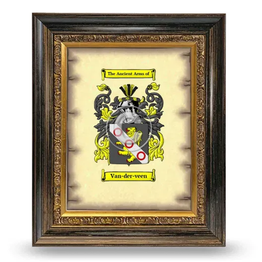 Van-der-veen Coat of Arms Framed - Heirloom