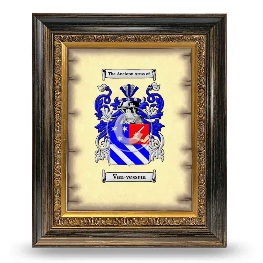 Van-vessem Coat of Arms Framed - Heirloom