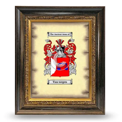 Van-wegen Coat of Arms Framed - Heirloom