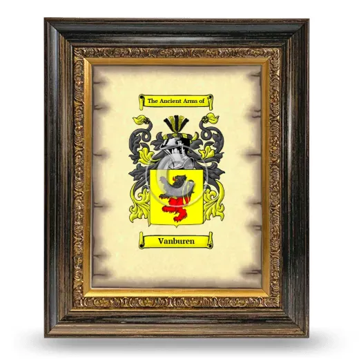 Vanburen Coat of Arms Framed - Heirloom