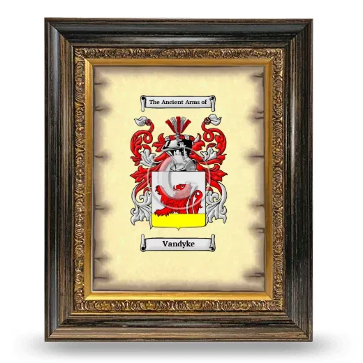 Vandyke Coat of Arms Framed - Heirloom