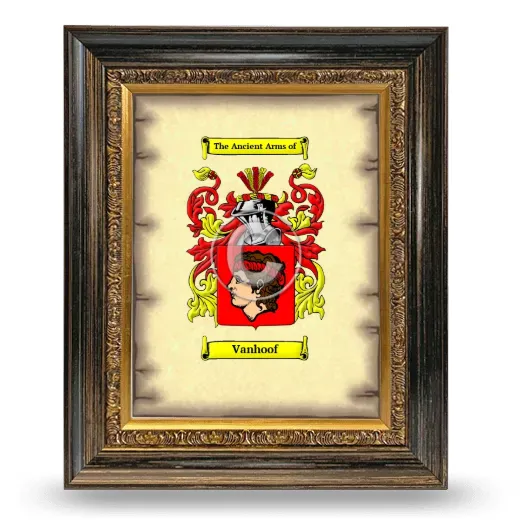 Vanhoof Coat of Arms Framed - Heirloom