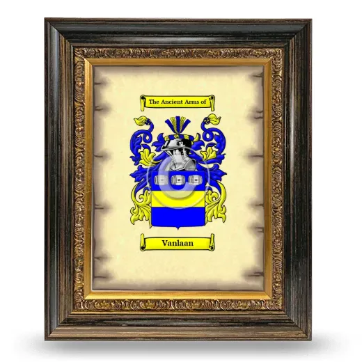 Vanlaan Coat of Arms Framed - Heirloom