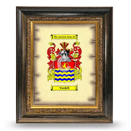 Vardell Coat of Arms Framed - Heirloom