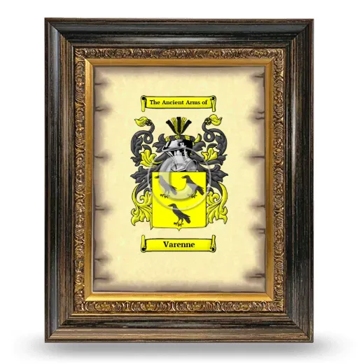 Varenne Coat of Arms Framed - Heirloom