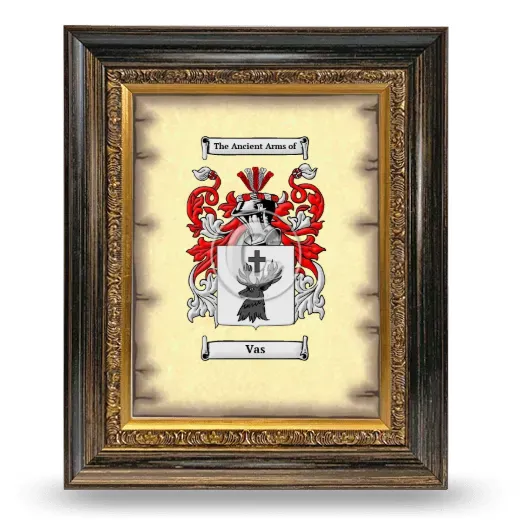 Vas Coat of Arms Framed - Heirloom
