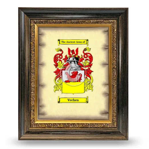 Vechen Coat of Arms Framed - Heirloom