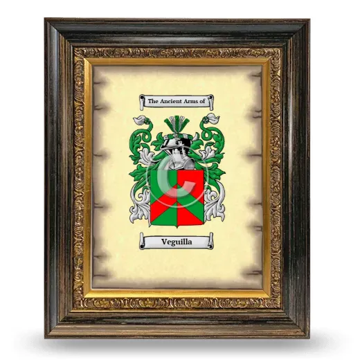 Veguilla Coat of Arms Framed - Heirloom