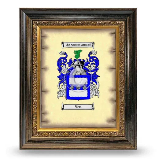 Ven Coat of Arms Framed - Heirloom