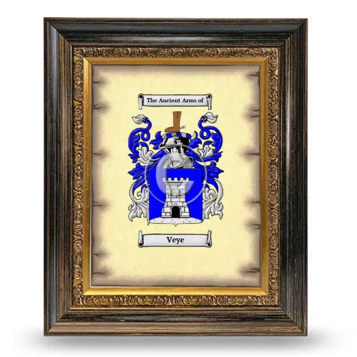 Veye Coat of Arms Framed - Heirloom