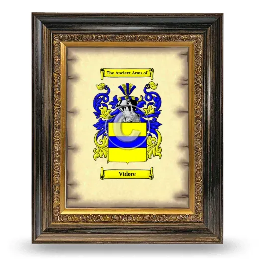 Vidore Coat of Arms Framed - Heirloom