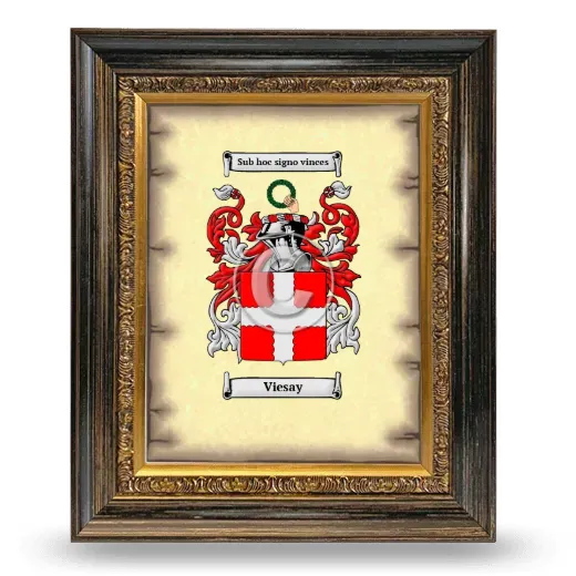 Viesay Coat of Arms Framed - Heirloom