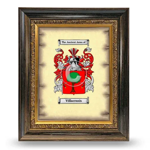 Villacrusis Coat of Arms Framed - Heirloom
