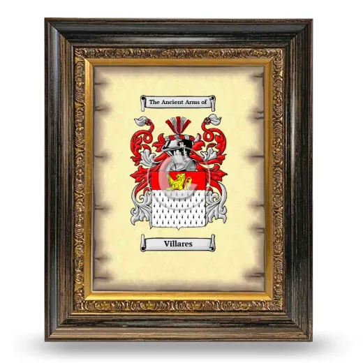 Villares Coat of Arms Framed - Heirloom