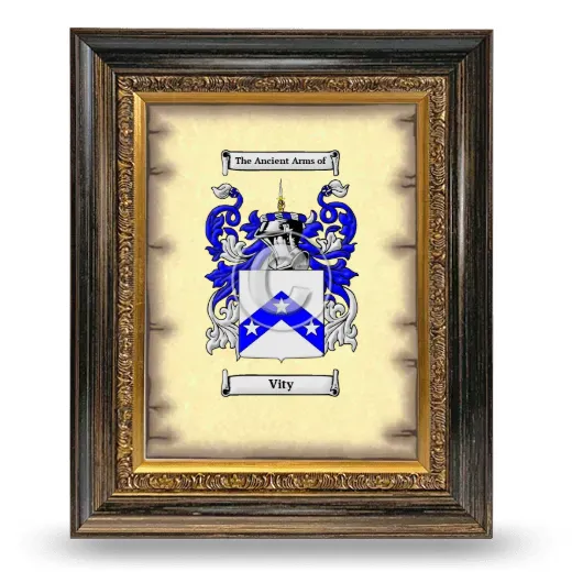 Vity Coat of Arms Framed - Heirloom