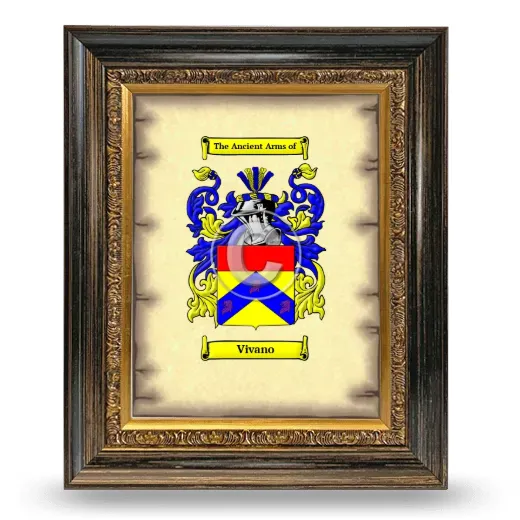 Vivano Coat of Arms Framed - Heirloom
