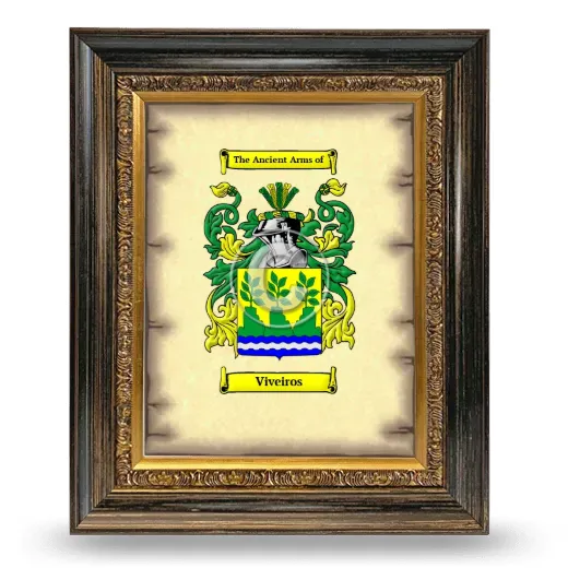 Viveiros Coat of Arms Framed - Heirloom