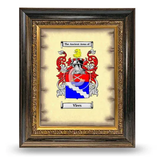 Vlees Coat of Arms Framed - Heirloom