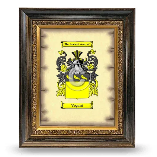 Vogant Coat of Arms Framed - Heirloom