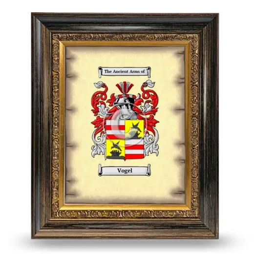 Vogel Coat of Arms Framed - Heirloom