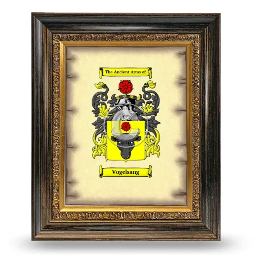 Vogelsang Coat of Arms Framed - Heirloom