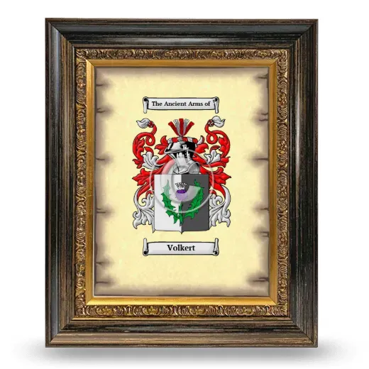 Volkert Coat of Arms Framed - Heirloom