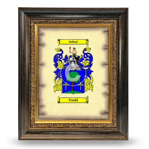 Vould Coat of Arms Framed - Heirloom