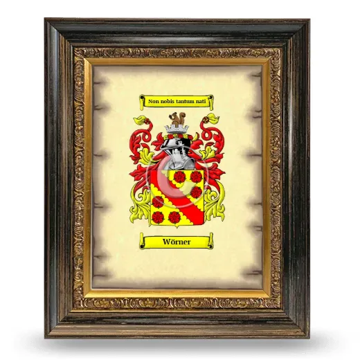 Wörner Coat of Arms Framed - Heirloom