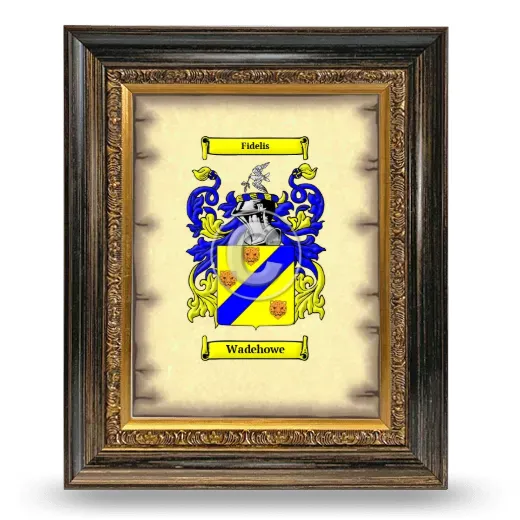 Wadehowe Coat of Arms Framed - Heirloom