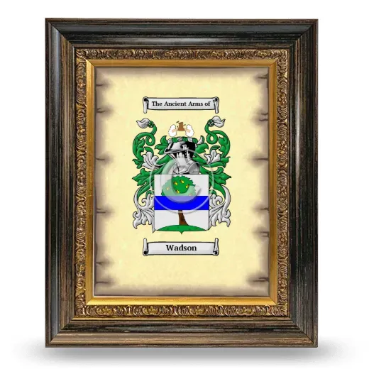 Wadson Coat of Arms Framed - Heirloom