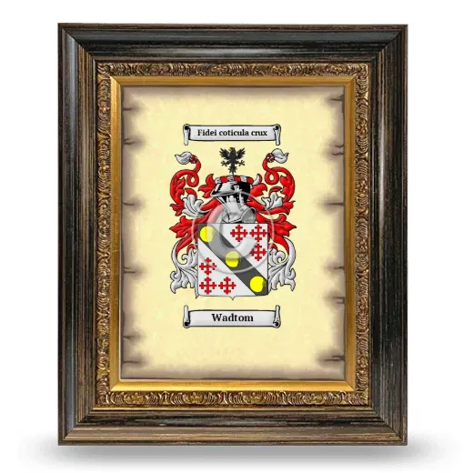 Wadtom Coat of Arms Framed - Heirloom