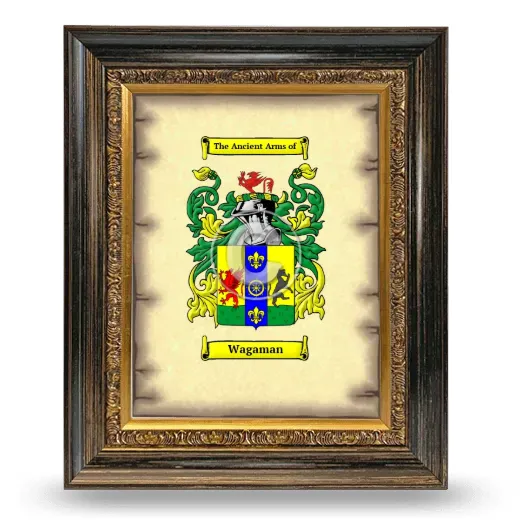 Wagaman Coat of Arms Framed - Heirloom