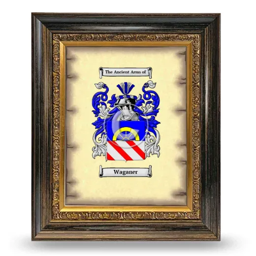 Waganer Coat of Arms Framed - Heirloom