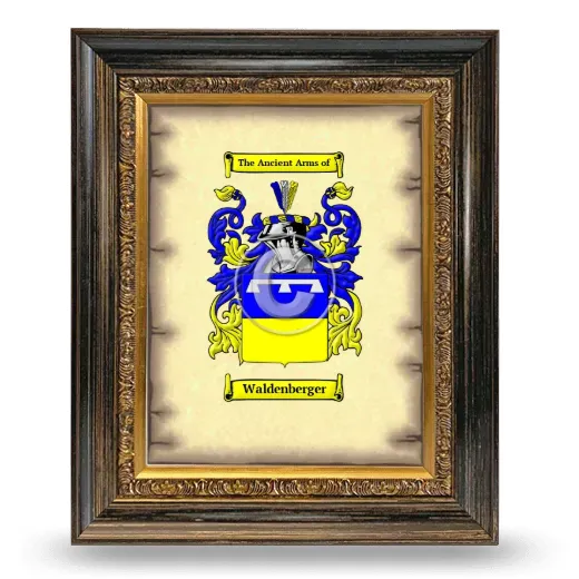 Waldenberger Coat of Arms Framed - Heirloom