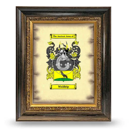 Waldrip Coat of Arms Framed - Heirloom