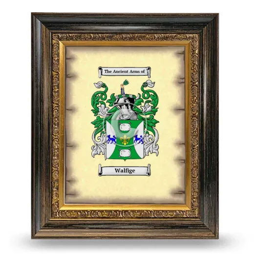 Walfige Coat of Arms Framed - Heirloom