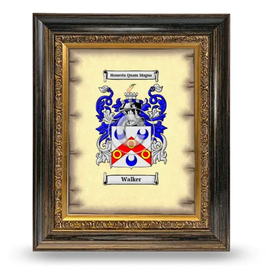 Walker Coat of Arms Framed - Heirloom
