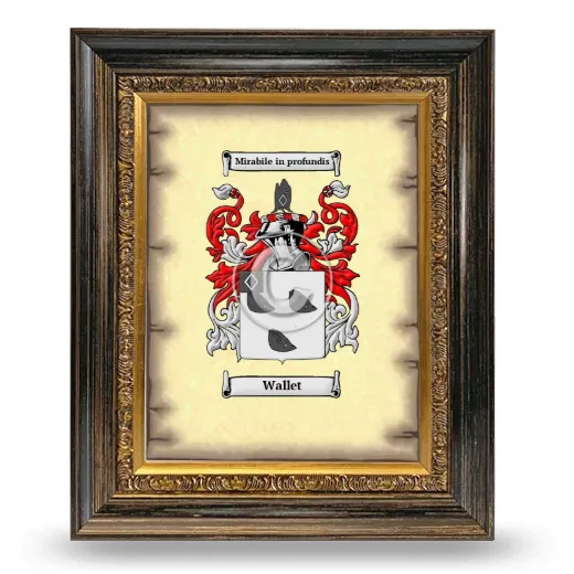 Wallet Coat of Arms Framed - Heirloom