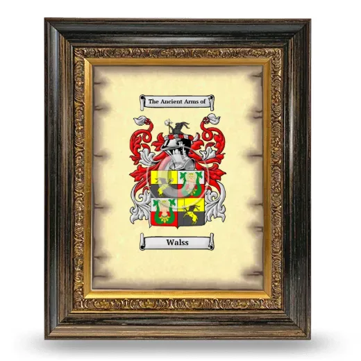 Walss Coat of Arms Framed - Heirloom
