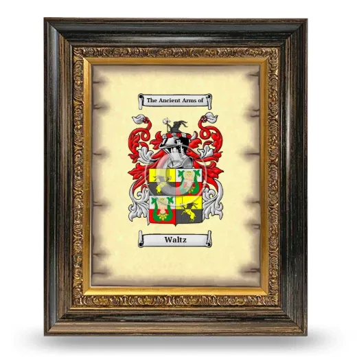 Waltz Coat of Arms Framed - Heirloom