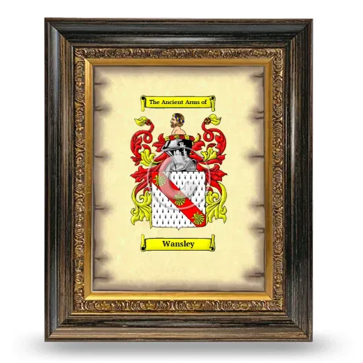 Wansley Coat of Arms Framed - Heirloom