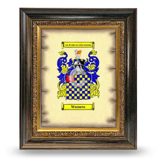 Warness Coat of Arms Framed - Heirloom